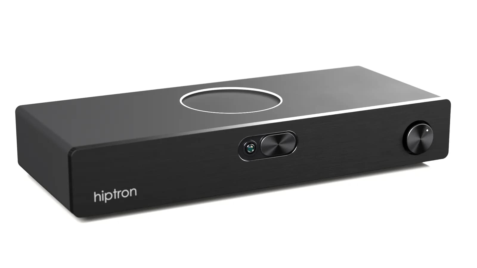 Rendering des Hiptron-Home-Geräts mit leuchtendem LED-Ring